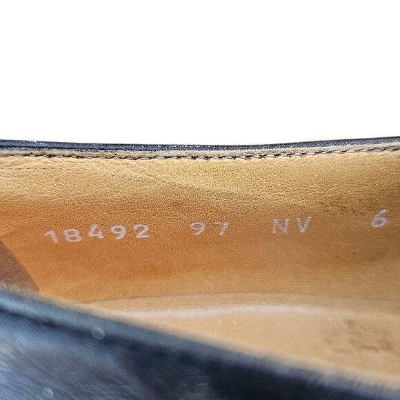 Vintage STEMAR Loafers US 7 UK 6 Black Leather Made In Italy Classic Dress Shoes